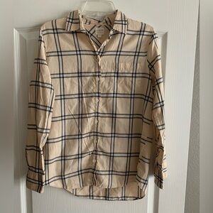 J.CREW “boy fit” button up long sleeve blouse size Small